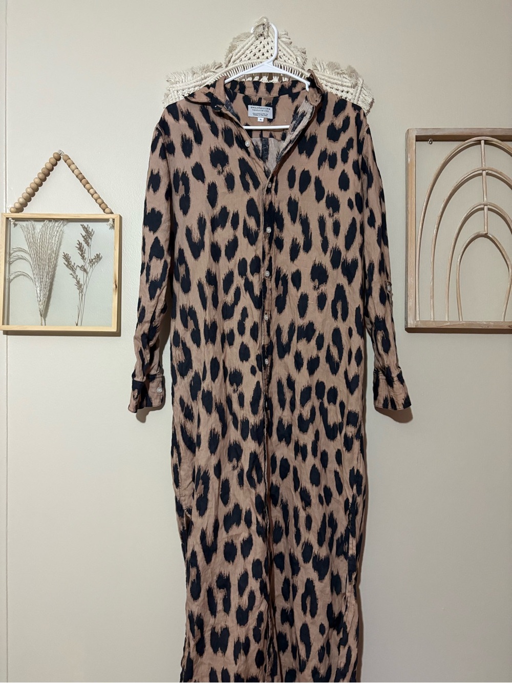 Emily Phillips Cheetah Linen Girlfriend Maxi Dress - Picture 3 of 6